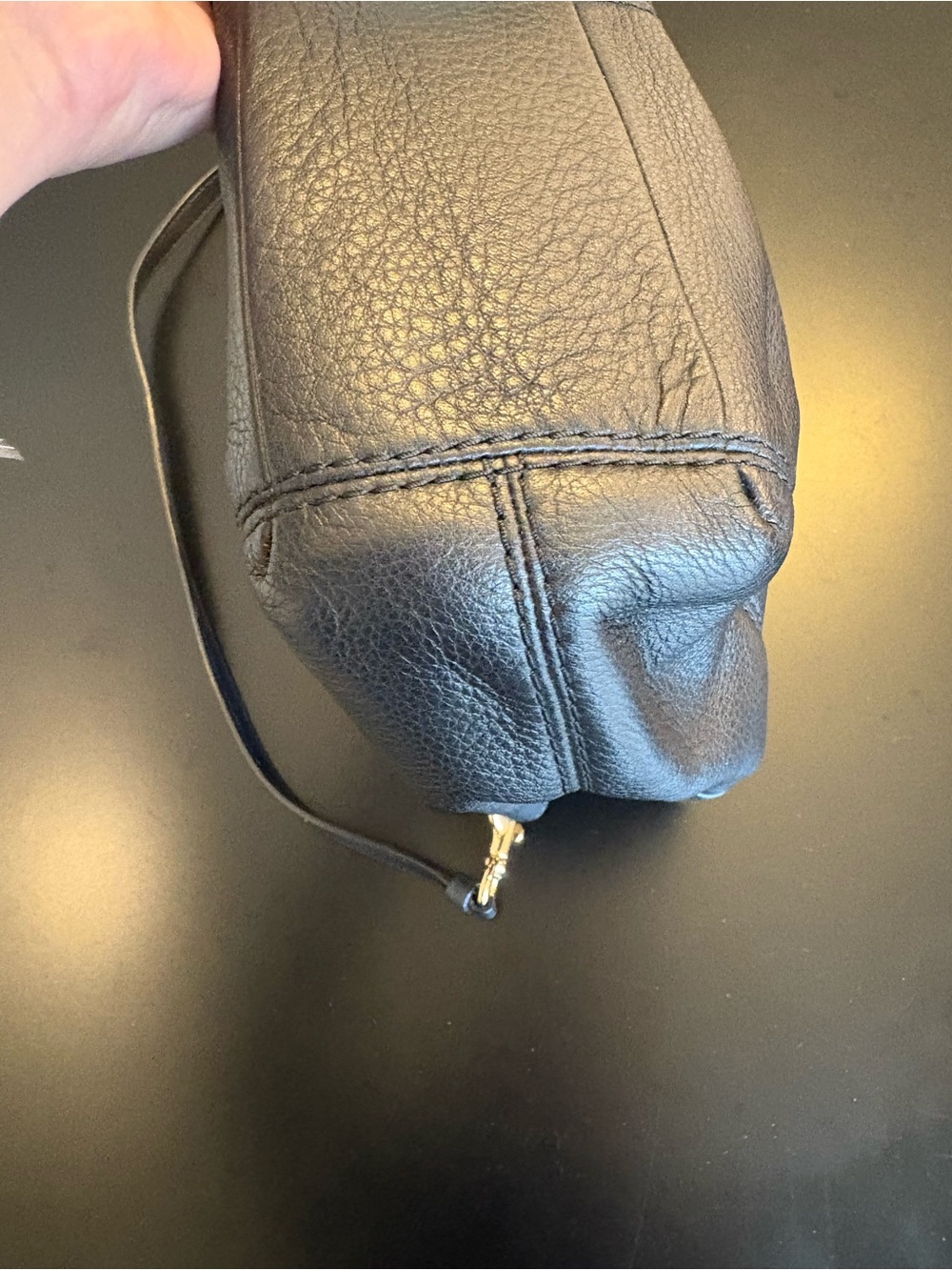 Coach Black Pebbled Leather Convertible Satchel Shoulder Crossbody Bag - Picture 7 of 16